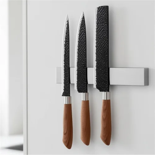 Miniatura 7 de Tira magnética para cuchillos, soporte magnético de acero inoxidable de 15.7 pulgadas para pared con tipo 3M, barra magnética para cuchillos