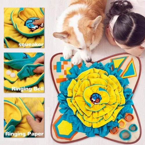 Miniatura 4 de AWOOF Alfombrilla para olfatear mascotas para perros, juego interactivo de alimentación para el aburrimiento, fomenta las habilidades naturales