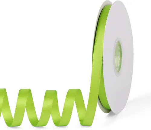 Miniatura 76 de YBLANDEG Cinta de satén de color sólido verde manzana de 1-1/2 pulgadas x 50 yardas, cinta de tela de poliéster de doble cara para envolver regalos