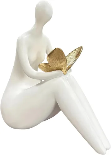 Miniatura 15 de Lescafita Figurillas Románticas de Pareja Escultura – Escultura Abstracta de Pareja en Banco de Piedra, Estatua de Decoración Moderna para el Hogar