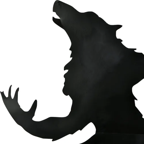 Miniatura 3 de National Tree Company Decoración de césped, negro, hombre lobo, incluye estacas de jardín, colección de Halloween, 38 pulgadas