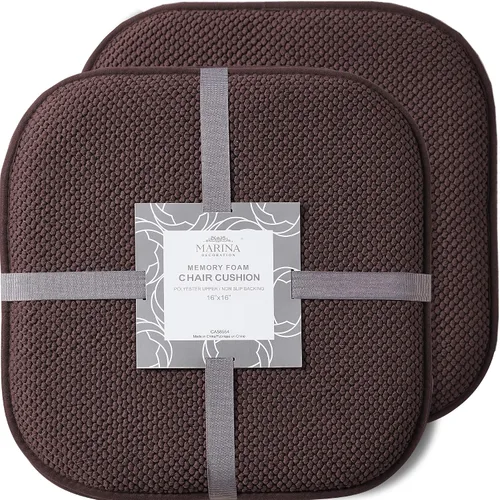 Miniatura 16 de Marina Decoration Cojín grueso y cómodo de espuma viscoelástica para silla, patrón de panal de abeja, goma antideslizante, para asiento trasero, lino