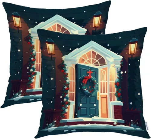 Miniatura 28 de Batmerry Flowers with Stems Throw Pillow Covers, Beautiful Floral Decorative Pillow Covers Digital Printing Blended for Couch Sofa Bed Invisible