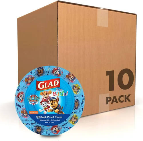 Miniatura 11 de Glad Platos de papel desechables de Paw Patrol para niños, platos infantiles resistentes a prueba de remojo para microondas, para fiestas