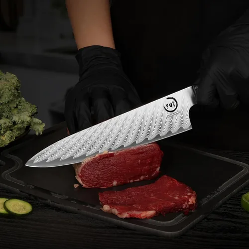 Miniatura 9 de Cuchillo de Chef de 8 Pulgadas, Cuchillo de Chef Damasco Japonés Acero VG10 con Núcleo de 66 Capas Alto Carbono Cuchillo de Chef Profesional Afilado