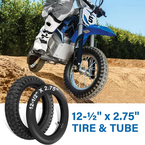Miniatura 6 de LotFancy Juego de neumático y tubo interior de 12.5x2.75 (12-1/2x2.75) para Razor MX350 MX400 Dirt Rocket, X-Treme X-560 - Neumático y tubo