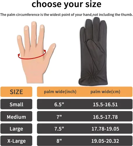 Miniatura 4 de ZLUXURQ Guantes de cuero suave italiano de lujo para mujer, guantes de piel de oveja genuina para mujer, guantes de clima frío con forro de cachemira