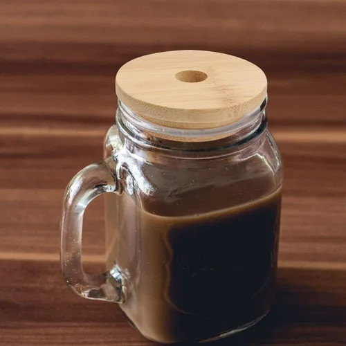 Miniatura 2 de Tapa de bambú para frasco, tapa de frasco, tapa de botella, tarro de vidrio, tapa de bambú, tapa de tarro con agujeros para pajilla, tapa