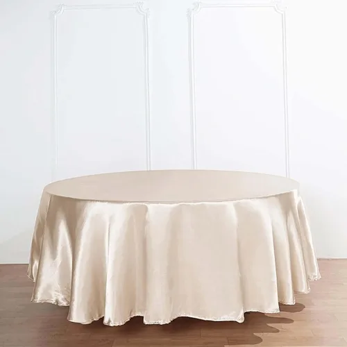 Efavormart - Mantel redondo de satén de 90 pulgadas, mantel de lino lavable, tela sedosa decorativa para bodas, fiestas, banquetes, eventos, color