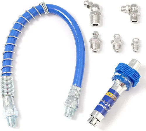 Acoplador de grasa de alta presión, accesorios de acoplador de grasa de conexión rápida de 10ª generación, extensiones de manguera, tipo abrazadera