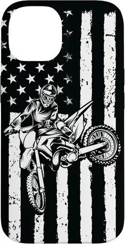Miniatura 4 de Funda de motocross con bandera de Estados Unidos para iPhone 17