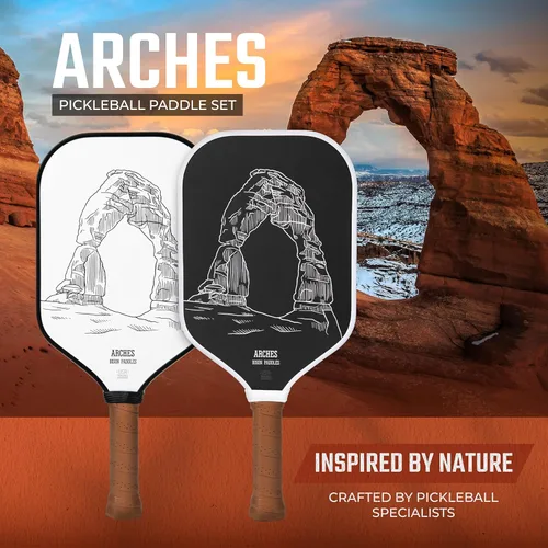 Miniatura 2 de Bison Paddles: Carbon Fiber Pickleball Paddle Set of 2 - National Parks Edition Durable Unibody Construction Textured Carbon Fiber Surface