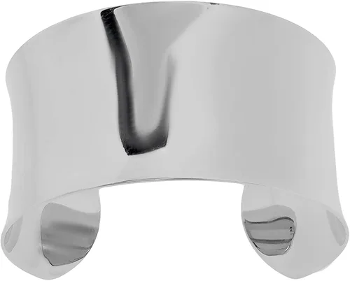 Miniatura 5 de Lavari Jewelers Brazalete de acero inoxidable de 15 pulgadas de ancho para mujer 675 pulgadas de largo con chapado iónico o acabado satinado Metal