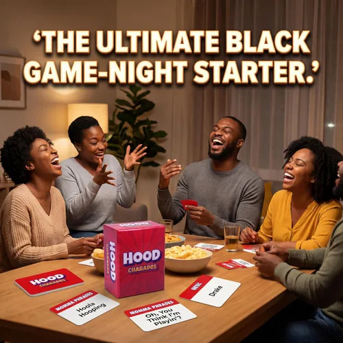 Miniatura 2 de Juegos de Cartas de Charadas del Barrio de Black Owned para Personas ¡Es Una Cosa! Trivia Nocturna Urbana para Adultos pero Cultural. Si Te Encanta