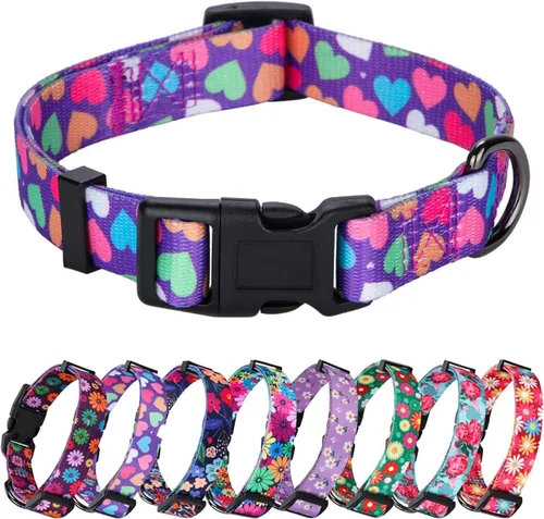 Miniatura 19 de Collar de perro con estampado de vaca, patrón animal para perros, blanco y negro, pequeño B_Estampado De Vaca