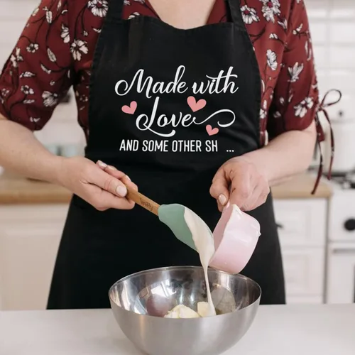 Miniatura 4 de Regalos de cocina para mujer, delantales divertidos para mujer, lindos con bolsillos, delantal de cocina de chef para hornear, regalos