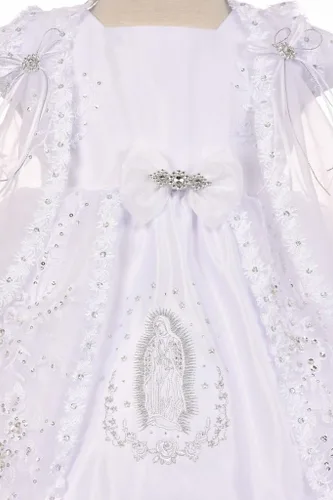Miniatura 2 de BluNight Collection Vestidos de capó para bautizo y bautizo para niñas pequeñas