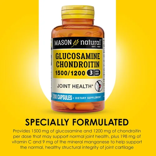 Miniatura 4 de MASON NATURAL Glucosamina condroitina 1500/1200 con vitamina C, apoya la salud de las articulaciones para una flexibilidad y movilidad normales*