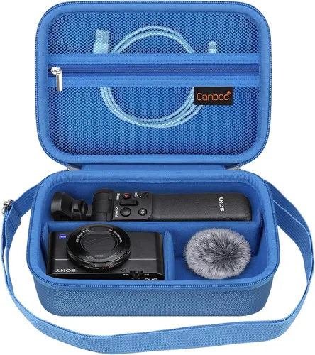 Miniatura 11 de Canboc Estuche de Transporte para Cámara Sony ZV-1F/ ZV-1/ ZV-1 II Vlog Cámara Digital y Kit de Accesorios para Vlogger Trípode, Bolsa de Negro