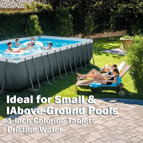 Miniatura 5 de XtremeClear Tabletas de Cloro de 1" para Piscina, Jacuzzi y Spa Elimina Bacterias y Algas Desinfectante Hace el Agua Limpia y Cristalina