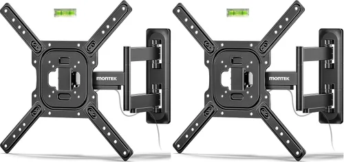 monTEK Soporte de pared para TV de movimiento completo para televisores y monitores planos y curvos de 23 a 65 pulgadas, soporte articulado