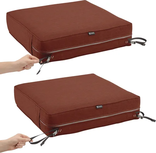 Miniatura 7 de Classic Accessories Montlake FadeSafe - Juego de cojines resistentes al agua para patio, 23 x 23 x 5 pulgadas (asiento), 21 x 20 x 4 pulgadas