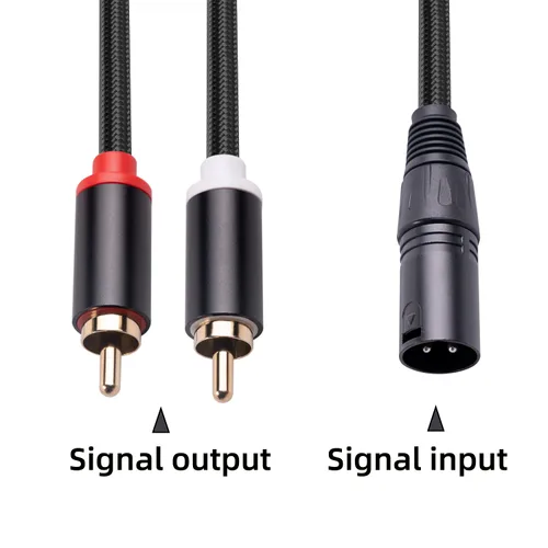 Miniatura 4 de Cable de conexión doble RCA a XLR macho y divisor en Y, desequilibrado 2 RCA/Phono Plug a 1 XLR Splitter Duplicator Cable Adaptador Y