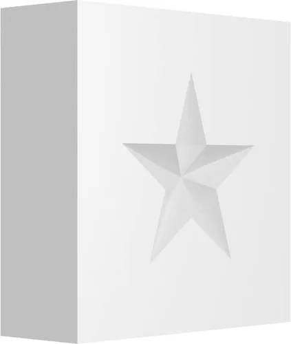 Miniatura 7 de Ekena Millwork ROSP080X080X050SDG06 Roseta de estrella Sedgwick estándar con borde cuadrado, 8 pulgadas de ancho x 8 pulgadas de alto x 1/2 "P
