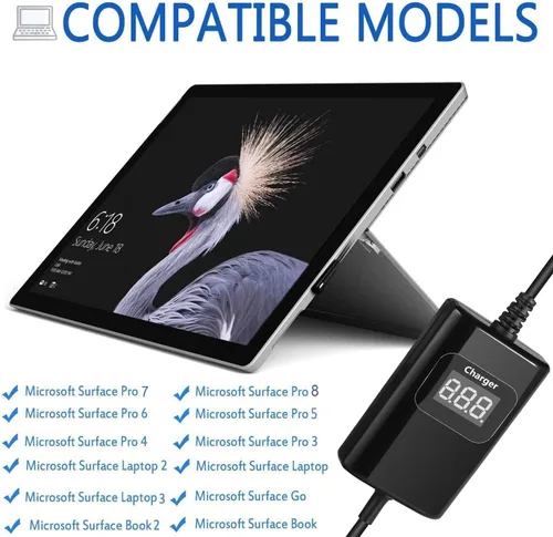 Miniatura 5 de Surface Pro - Cargador de coche para laptop de 65 W, 15 V, 4.5 A, cargador de coche de superficie compatible con Surface Pro 9/8/7/6/5/4/3 Surface