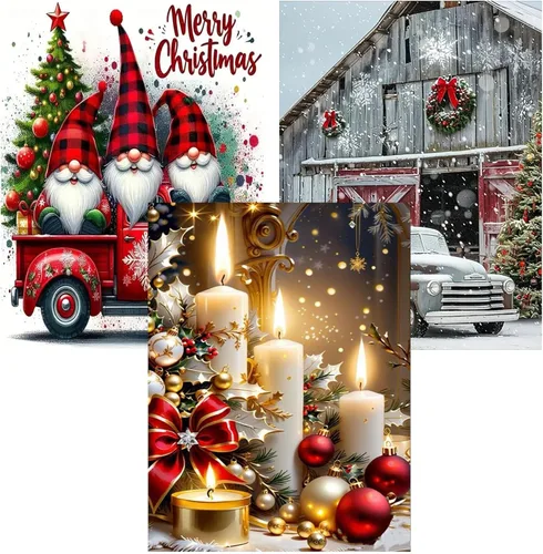 Miniatura 23 de Meothan Paquete de 6 Kits de Pintura de Diamantes Paisaje Lunar Kits de Arte de Diamantes para Adultos Principiantes, Pintura de Taladro Redondo