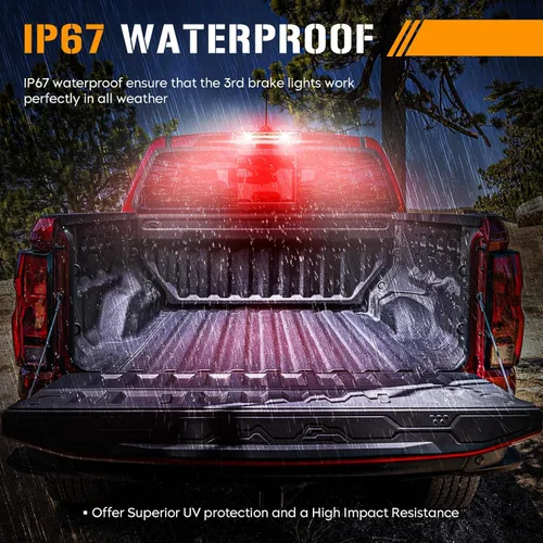 Miniatura 4 de Youxmoto Tercera luz LED de freno para Dodge Ram 1994-2001, luz de freno impermeable de montaje alto, 55077263AB (carcasa negra y lente ahumada)