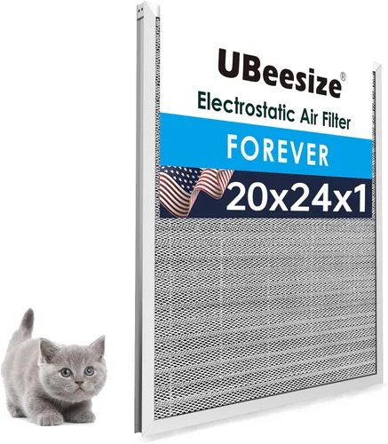 Miniatura 16 de UBeesize 20x25x1 Filtro de aire electrostático reutilizable para HVAC y aire acondicionado, filtro para estufa, MERV 8, lavable, dura toda la vida