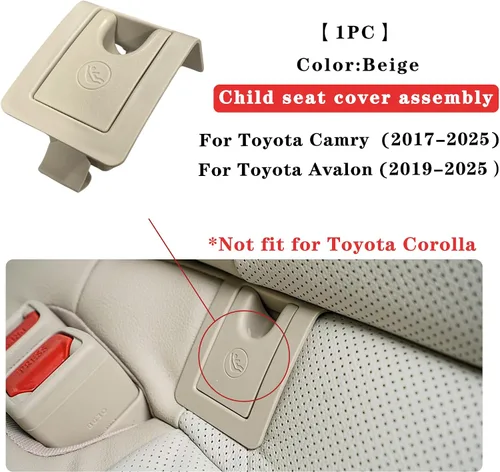 Miniatura 2 de para Toyota Camry Cubierta de Anclaje de Asiento Infantil, Cubierta de Hebilla de Gancho de Cinturón de Seguridad de Asiento Infantil ISOFIX Fila