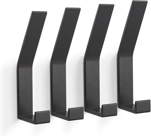 Miniatura 14 de Ganchos para Perchero Montados en la Pared, Negro, 2 Paquetes, Ganchos de Cuerda para Toallas de Baño para Cocina, Puerta, Gabinete, Baño
