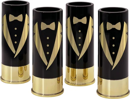 Miniatura 7 de Vasos de chupito de 12 calibre - Juego de 4 Vasos de broma novedosos con la 2ª Enmienda - Regalo de broma novedoso para hombres - Haz cada