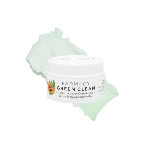 Farmacy Bálsamo limpiador removedor de maquillaje, removedor de maquillaje impermeable Green Clean + limpiador a base de aceite, doble limpiador