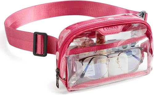 Miniatura 10 de LATMAP Bolsa transparente para eventos de estadio, bolso transparente para mujer, bolsa cruzada de estadio, bolsa transparente para conciertos