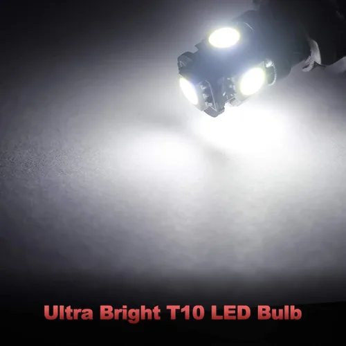 Miniatura 3 de Bulbo de luz LED 194 Yorkim 6ª generación, luces de 12V para foco LED 168, 2825, T10 5-SMD, focos de repuestos y reverso blancos, utilizado