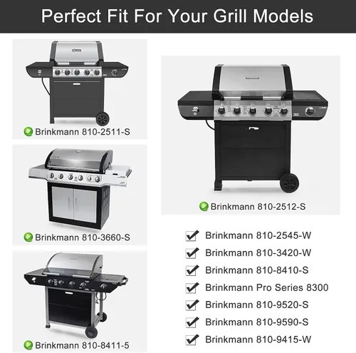 Miniatura 3 de Criditpid Piezas de repuesto para placas de calor para parrilla Brinkmann 810-3660-S, 810-2512-S, 810-8411-5, 810-2511-S, repuesto de domador