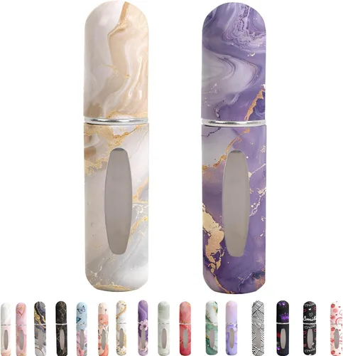 Miniatura 16 de Botellas de perfume atomizador recargable para viaje – Mini rociador portátil a prueba de fugas para colonia y aceites esenciales, botellas