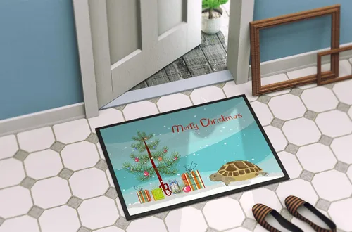 Miniatura 4 de Caroline's Treasures CK4542MAT - Felpudo con diseño de tortuga de Navidad de 18 x 27 pulgadas, para interiores y exteriores, para entrada