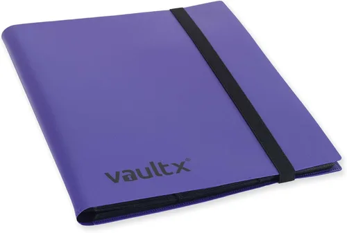 Miniatura 2 de Vault X Carpeta estándar de 9 bolsillos, con capacidad para 360 tarjetas intercambiables en 20 páginas de carga lateral (morado)