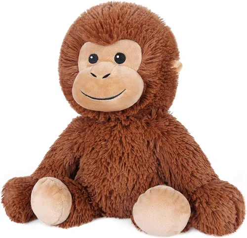 Miniatura 9 de SuzziPals Peluche de Mono Calentable y Enfriable, Almohadillas Térmicas de Peluche para Microondas para Calmar y Relajar, Juguetes de Peluche