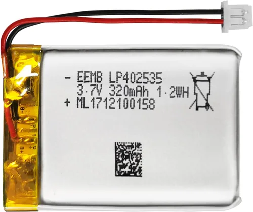 EEMB Batería de polímero de litio 3.7V 320mAh 402535 Lipo Batería recargable con conector Molex de alambre para altavoz y dispositivo inalámbrico: