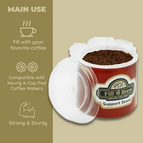 Miniatura 3 de Fill 'n Brew Tazas de café desechables individuales, compatibles con la mayoría de cafeteras de una sola porción, 24 tazas rellenables, filtros