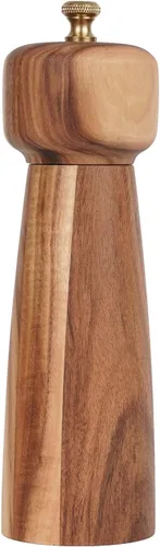 Miniatura 10 de Molinillo de pimienta, molinillo de pimienta con acero inoxidable ajustable, madera de acacia, 20.5 cm/8 pulgadas de altura, diámetro inferior: 6