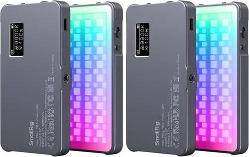 Miniatura 8 de Luz de Vídeo RGB P96L de SmallRig, Luz de Cámara LED Portátil de Metal, 2500-8000K, 21 Efectos, CRI 96+, Pantalla OLED, Iluminación para Foto