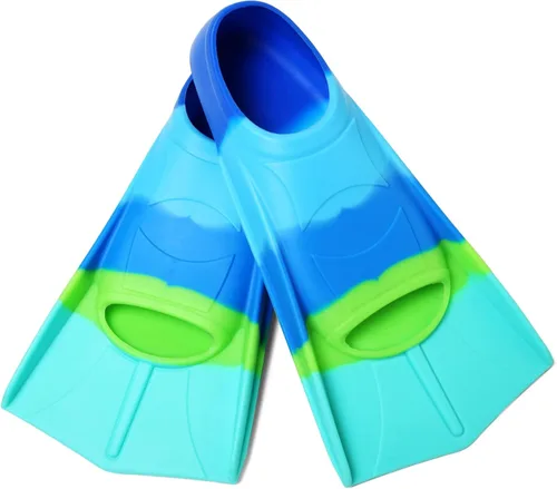 Miniatura 2 de Aletas de natación para niños, aletas cortas para niños y jóvenes, aletas de natación para entrenamiento de natación para niños, niñas, niños