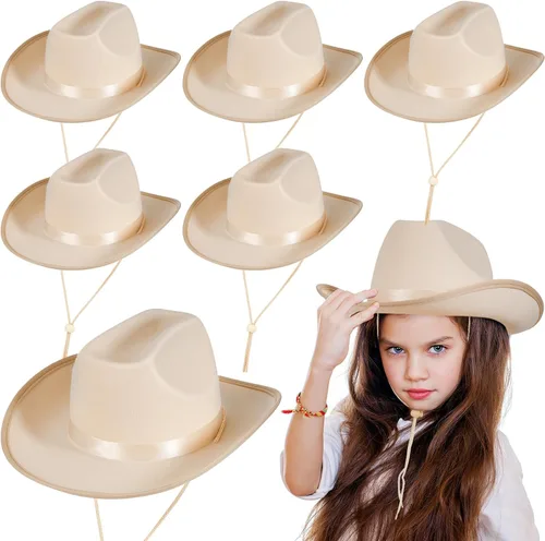 Miniatura 19 de Hercicy Sombreros de vaquero para niños pequeños, sombrero de vaquera para niños y niñas, accesorios de disfraz de bebé, suministros de fiesta