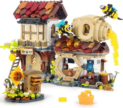 Miniatura 9 de HIGH GODO Capybara - Juego de construcción de portalápices con flores, 2 en 1, lindo organizador de capybara, decoración para bolígrafos, decoración